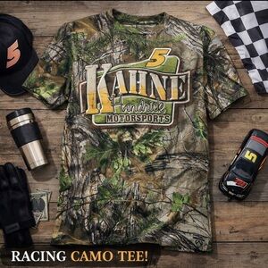 Kasey Kahne #5 Hendrick Motorsports Camo T-Shirt Realtree Racing Chase Sz Small